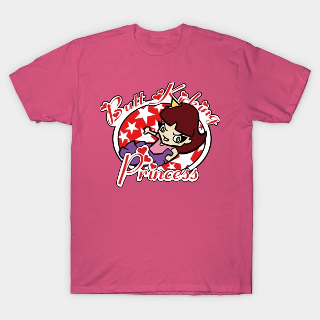 Butt Kicking Princess T-Shirt by keithcsmith